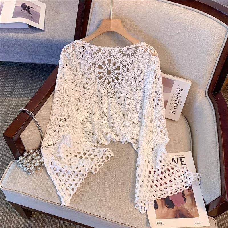 Bohemian Crochet Knit Cover-Up