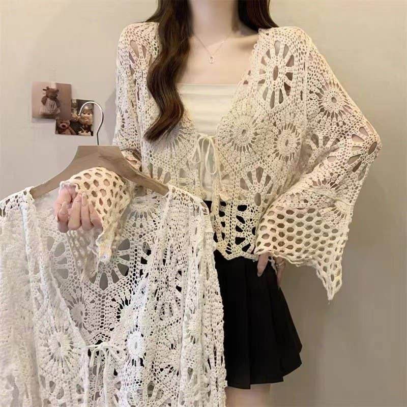 Bohemian Crochet Knit Cover-Up