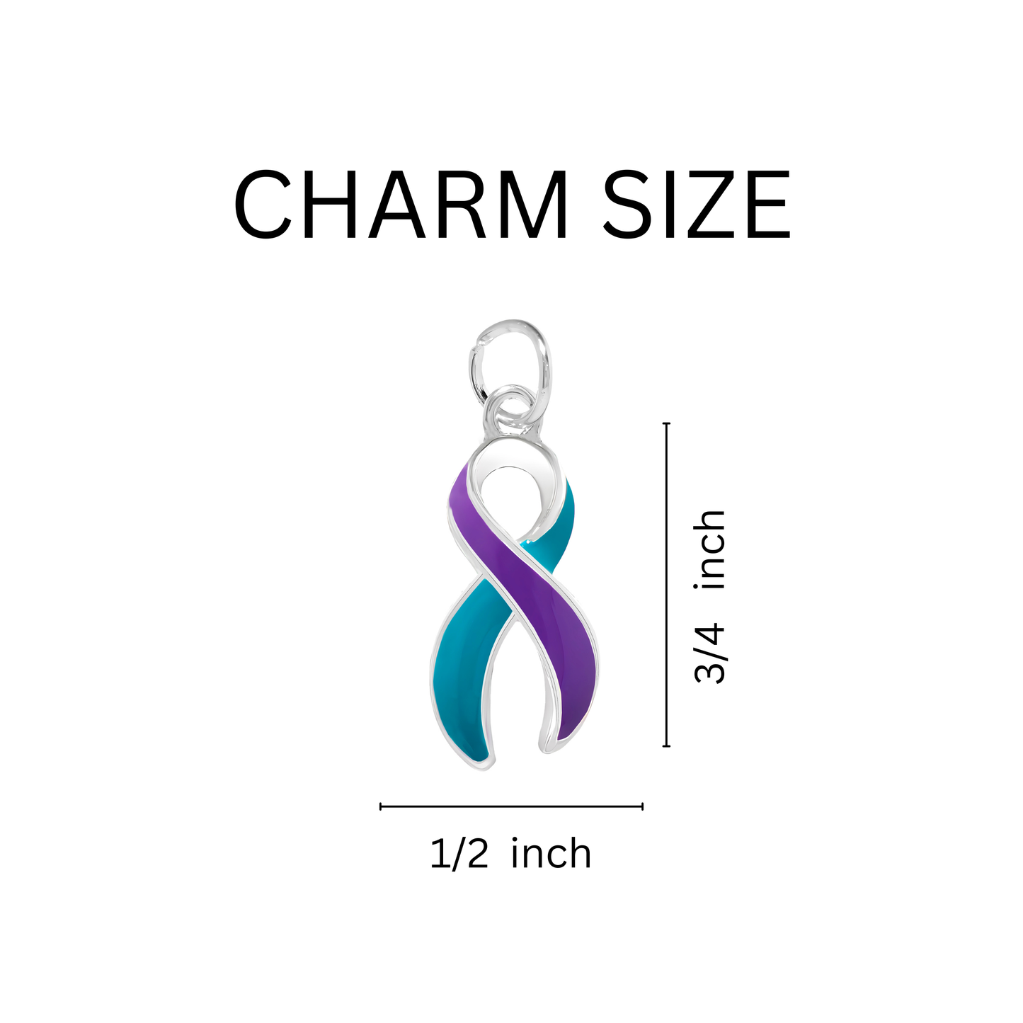 Semi Colon Suicide Teal & Purple Ribbon Rope Style Bracelets