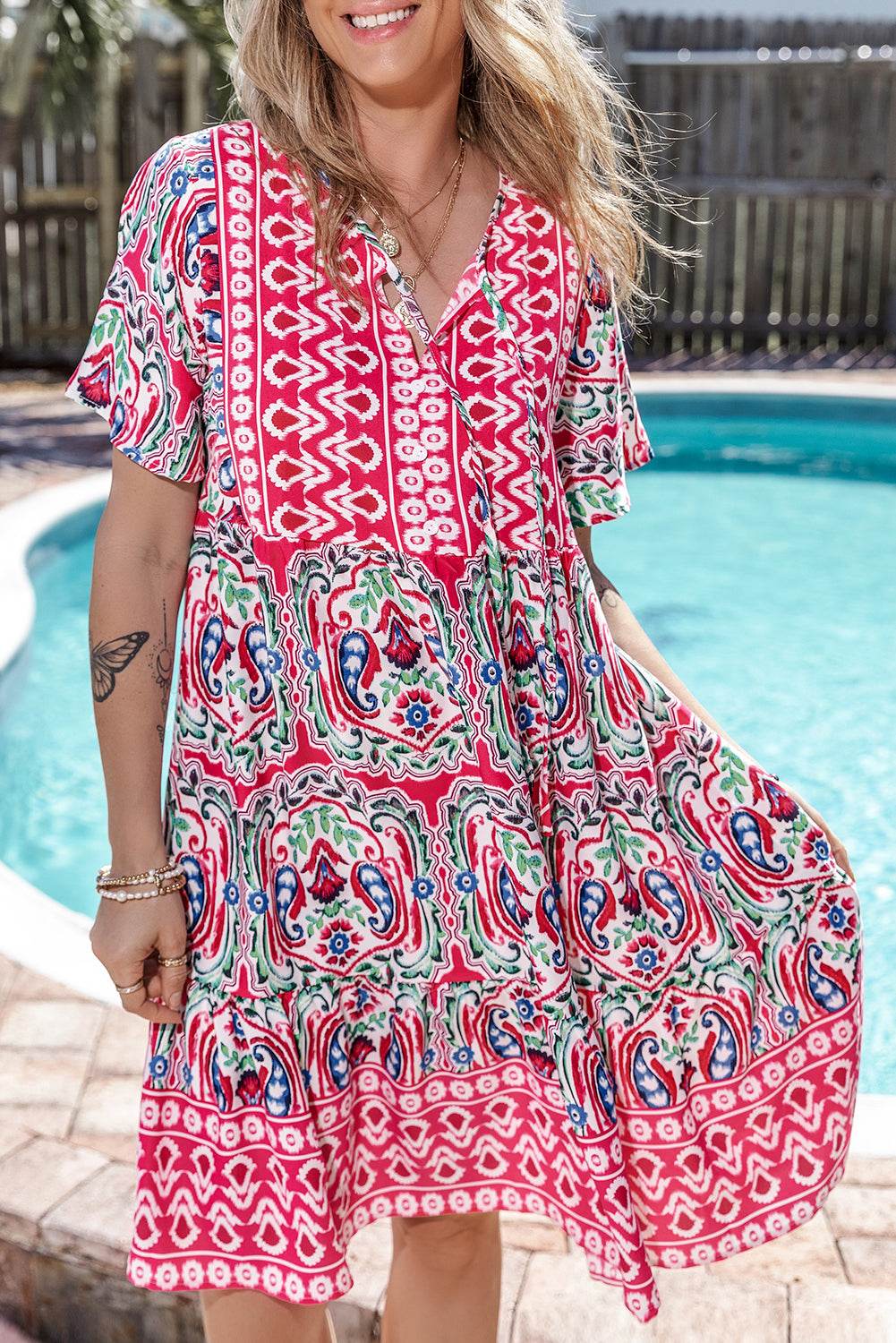 Pink Bohemian Dress - 7 Semicolon Couture