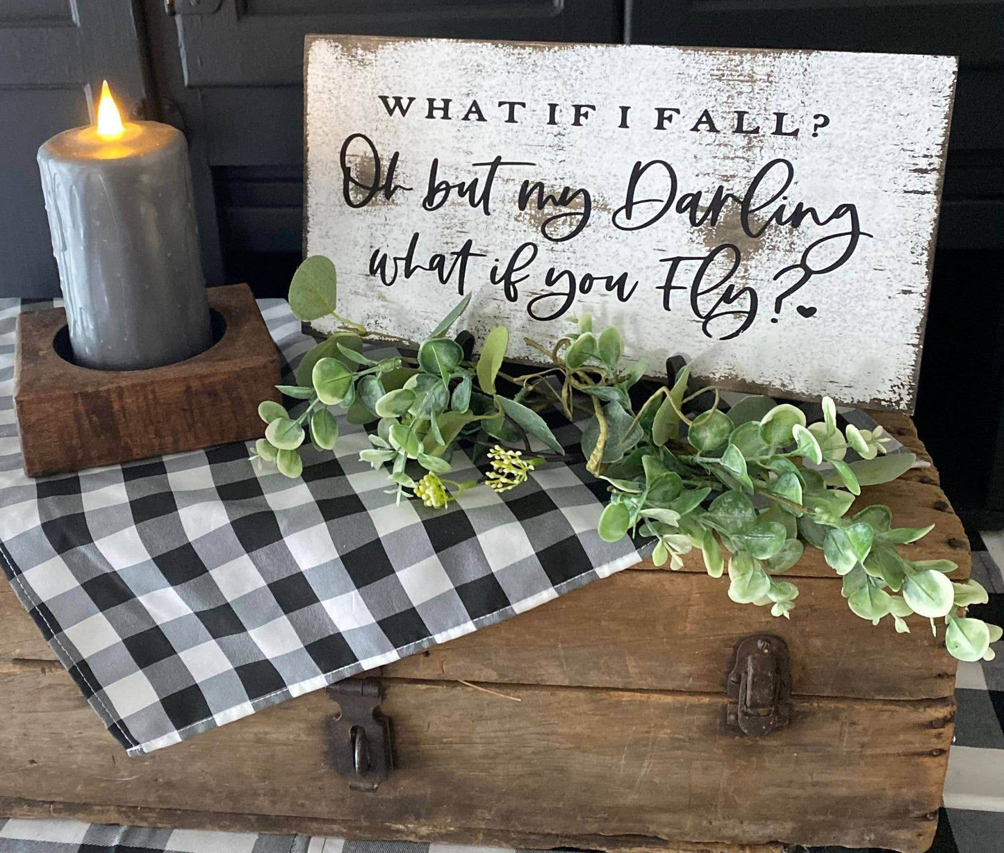 7x14- WHAT IF I FALL- Sign