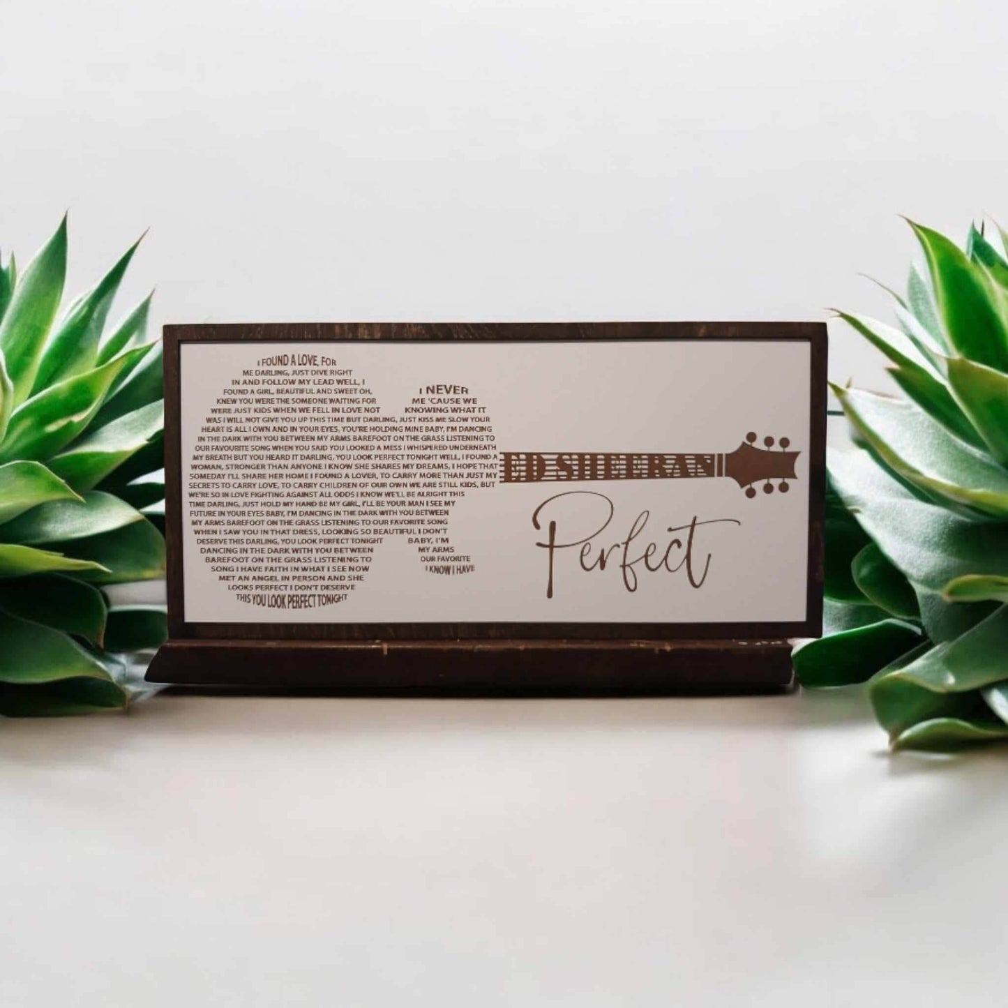 Ed Sheeran, Perfect, Framed Lyrics - 7 Semicolon Couture