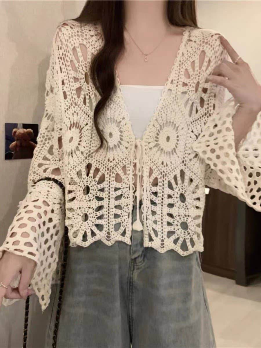 Bohemian Crochet Knit Cover-Up