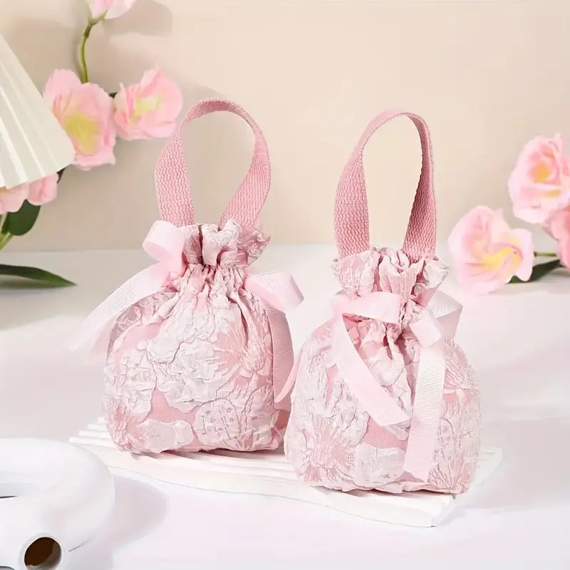 Mini Floral Canvas Gift Bags with Handles
