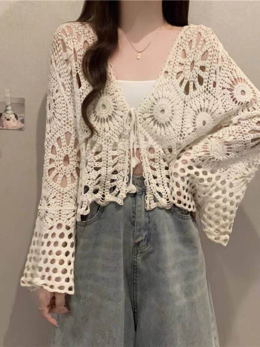 Bohemian Crochet Knit Cover-Up