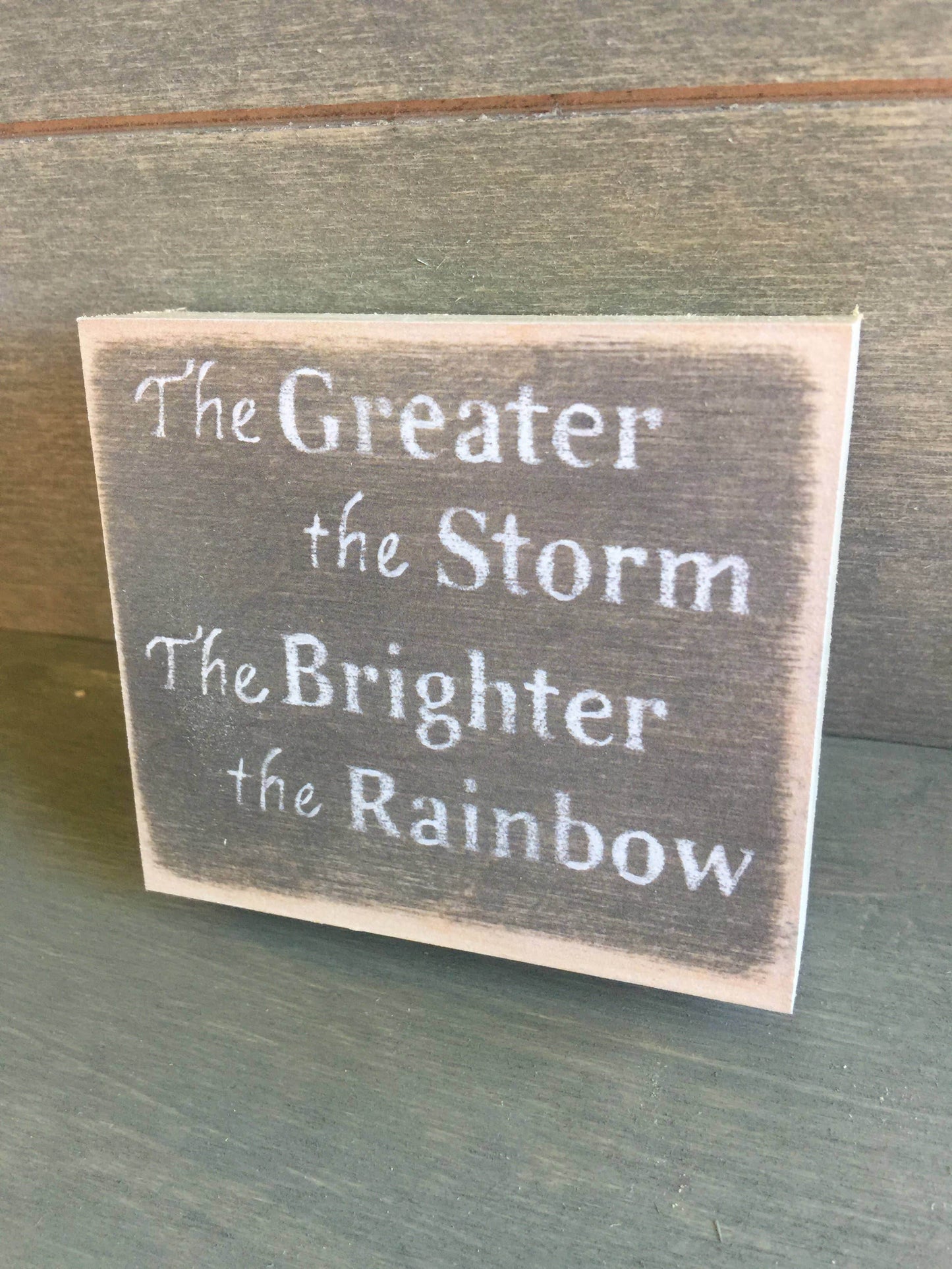 3x3- Brighter The Rainbow- Sign - 7 Semicolon Couture