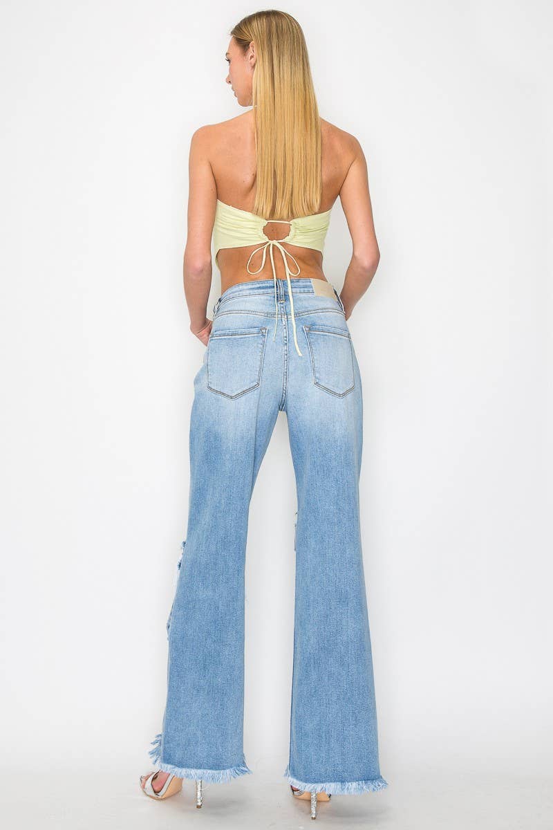 *HYBRID STYLE* HIGH RISE WIDE LEG JEANS