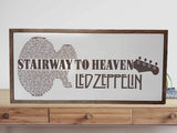 Led Zeppelin -Stairway to Heaven-Guitar Framed Lyrics