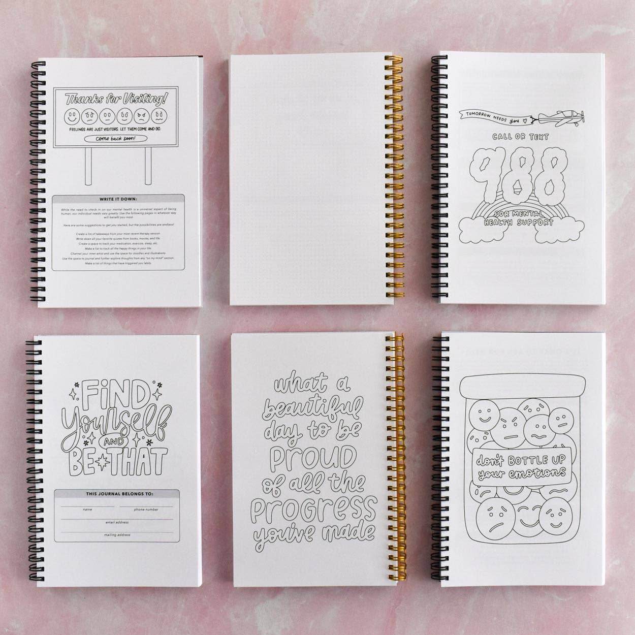 Healing / Straight Line Mental Health Journal - 7 Semicolon Couture