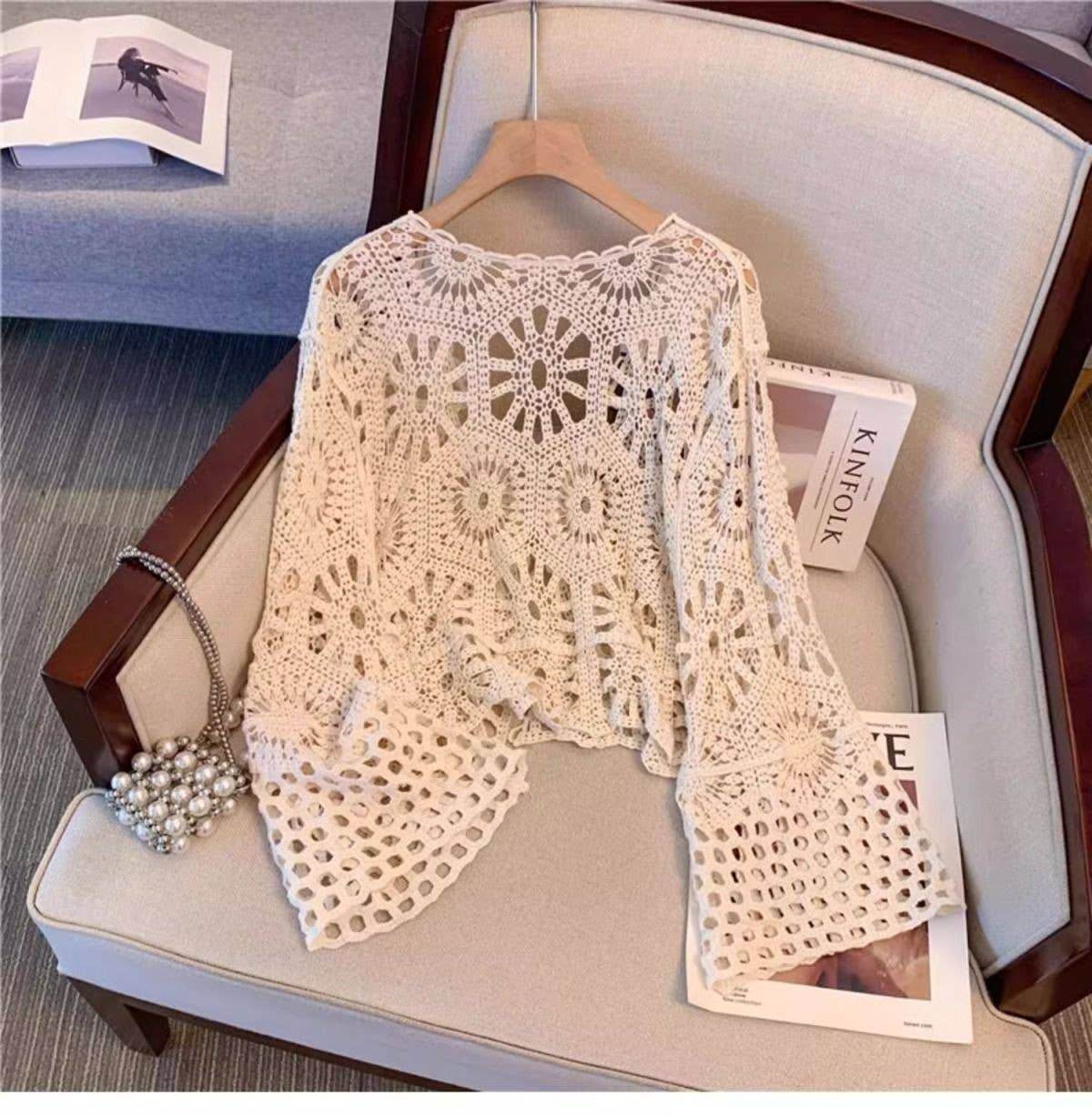 Bohemian Crochet Knit Cover-Up