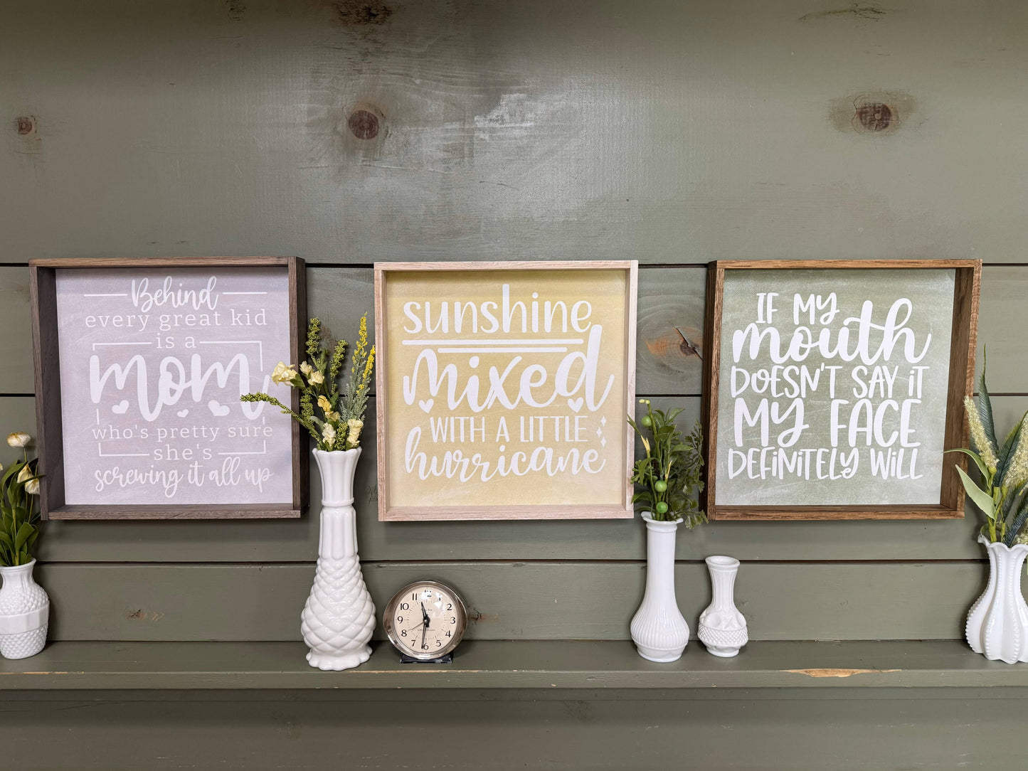 If My Mouth Doesn't Say it - Funny Word Sign & Rustic Frame 6x6