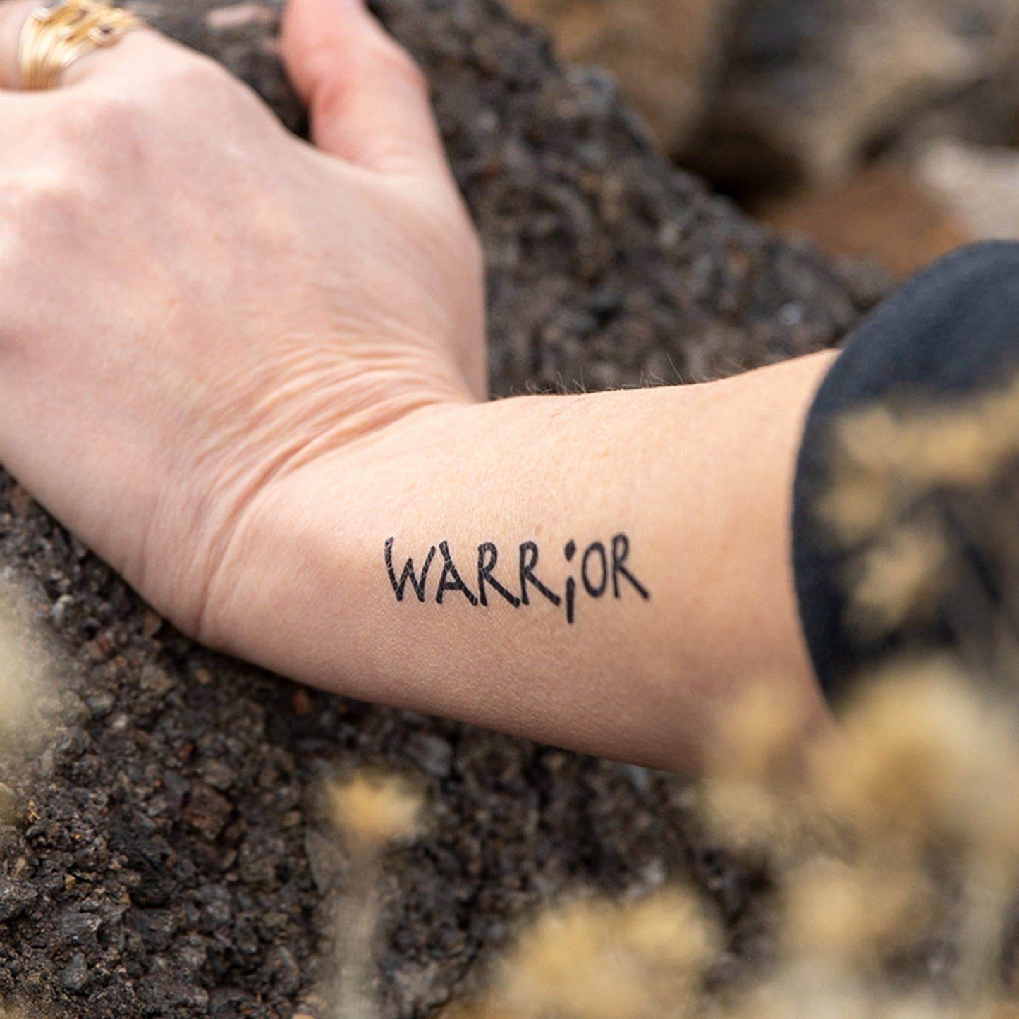 Warr;or Manifestation Tattoo (pkg/3) - 7 Semicolon Couture