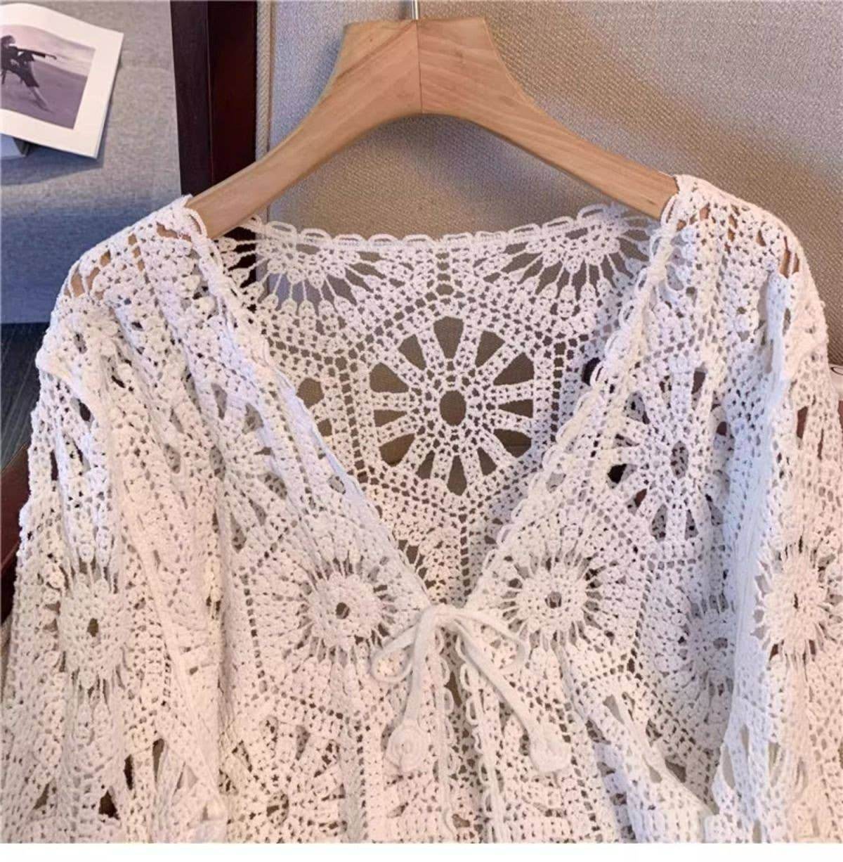 Bohemian Crochet Knit Cover-Up