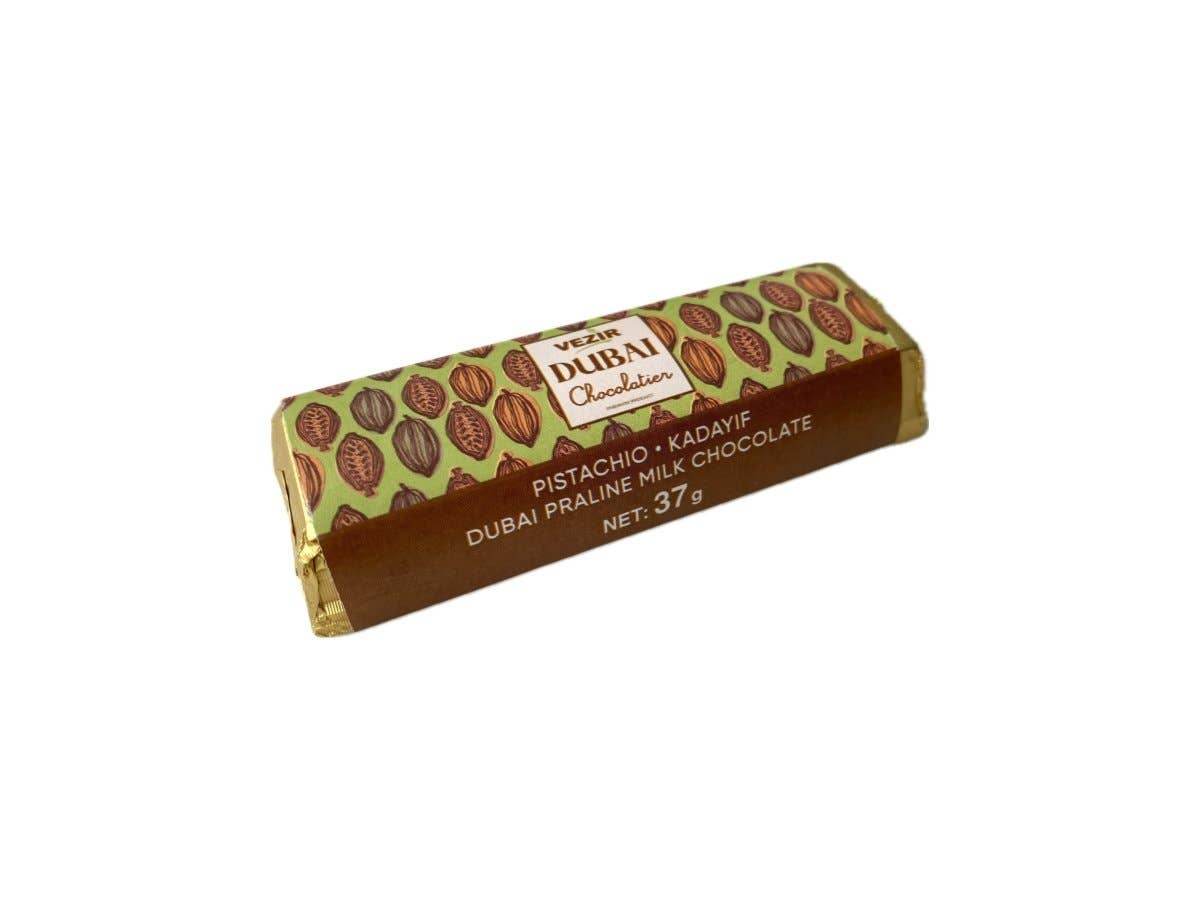 Pistachio Praline Dubai Chocolate Bar – 37gr - 7 Semicolon Couture