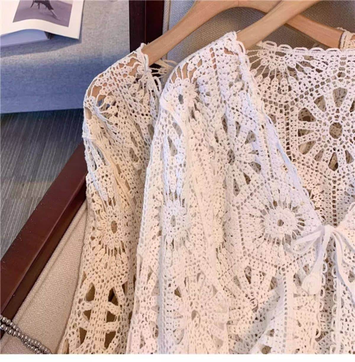 Bohemian Crochet Knit Cover-Up