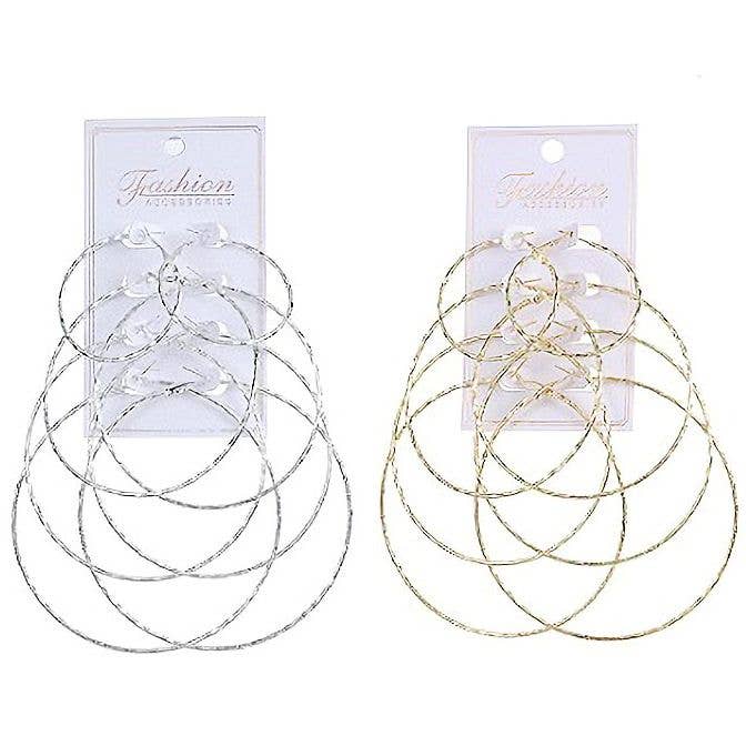 Multi Size Hoop Earrings Set