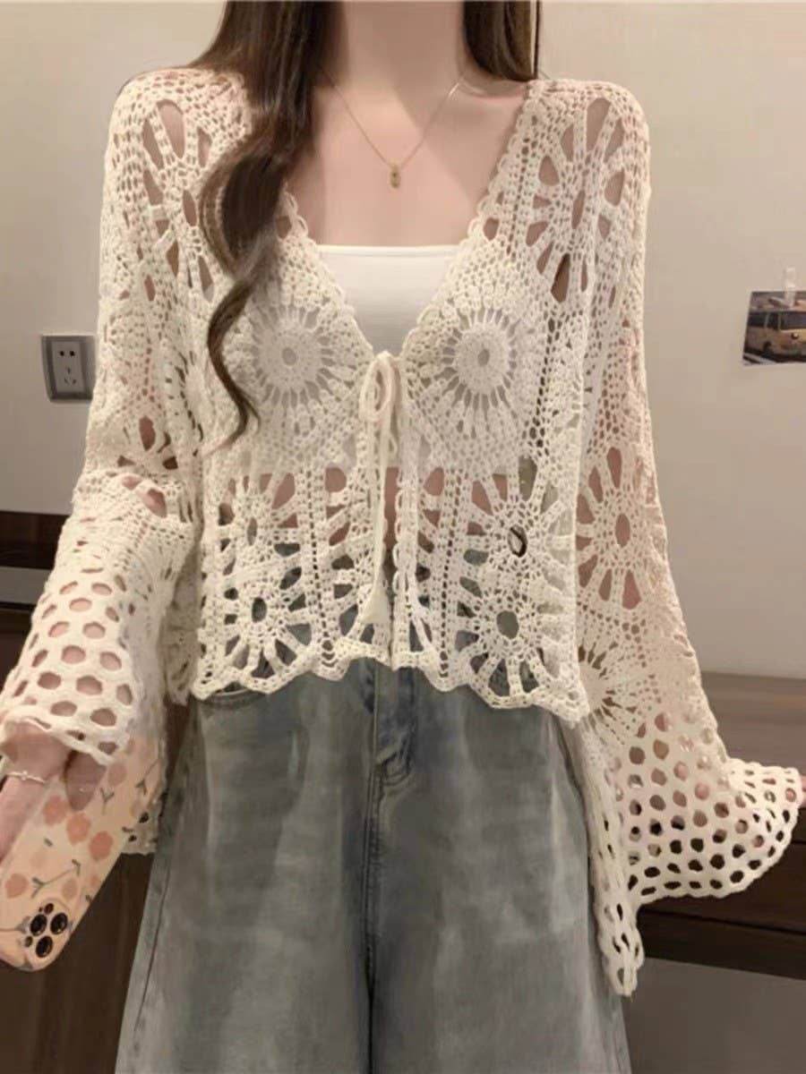 Bohemian Crochet Knit Cover-Up