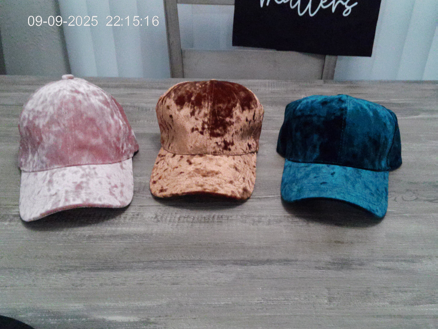 Velvet Baseball Hats