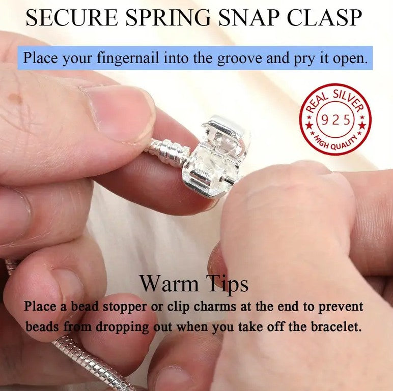925 Sterling Silver Floral Pendant Bracelet