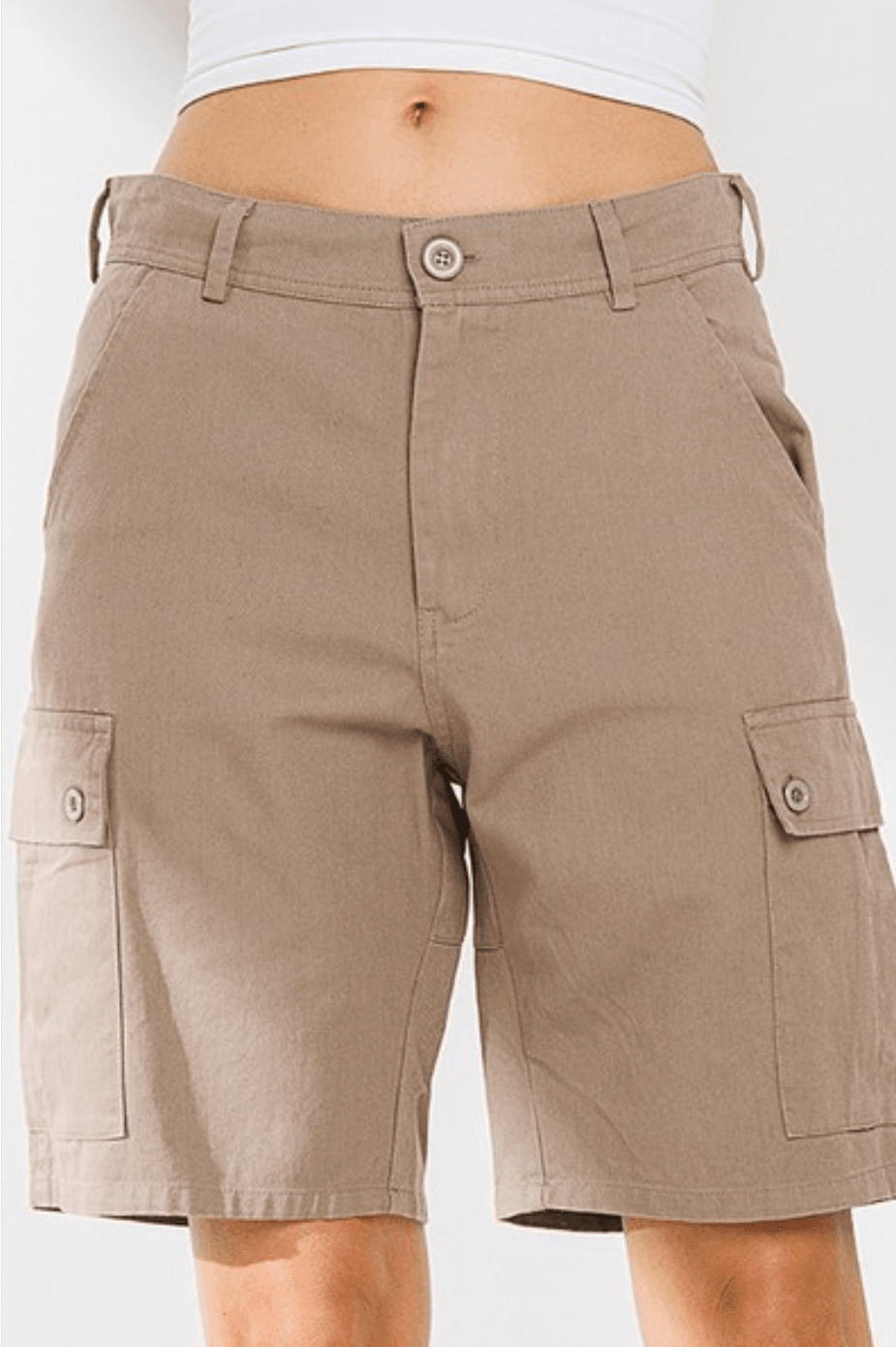 Bermuda Cargo Dress Shorts - 7 Semicolon Couture