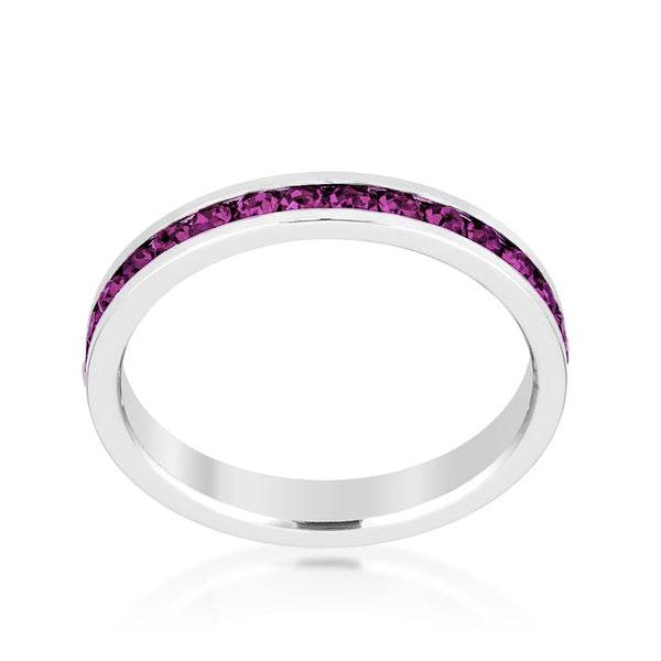 Stylish Stackables with Amethyst Crystal Ring - 7 Semicolon Couture