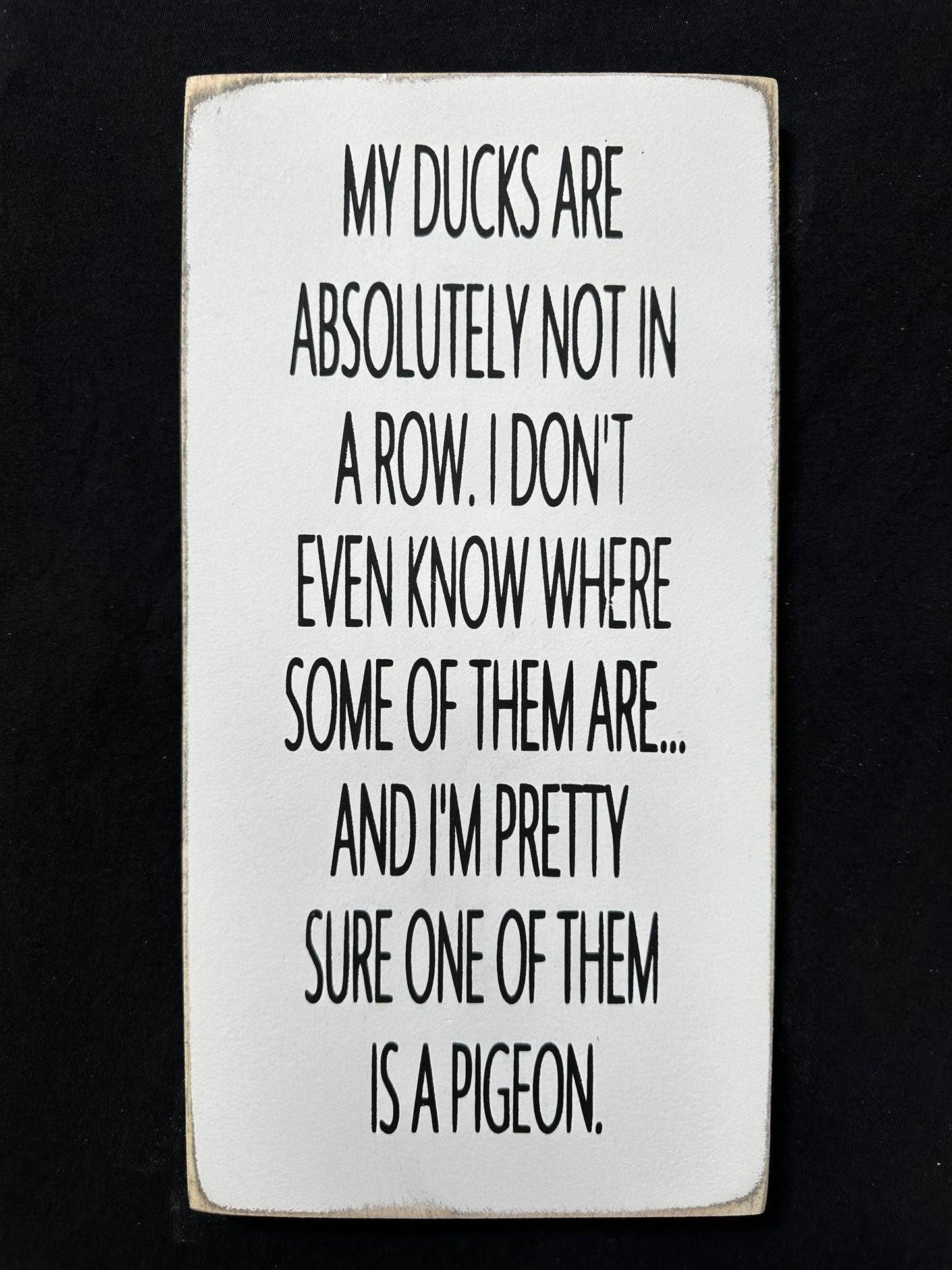 7x14- MY DUCKS ARE ABSOLUTELY NOT IN A ROW - Sign