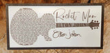 Elton John, Guitar, Rocket Man Framed Lyrics