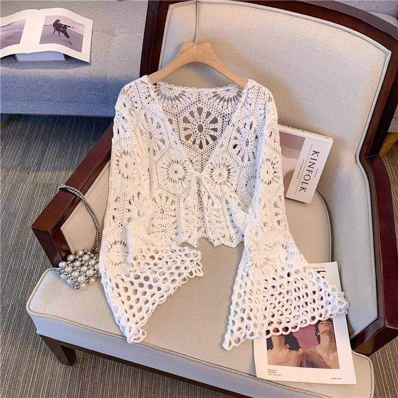 Bohemian Crochet Knit Cover-Up
