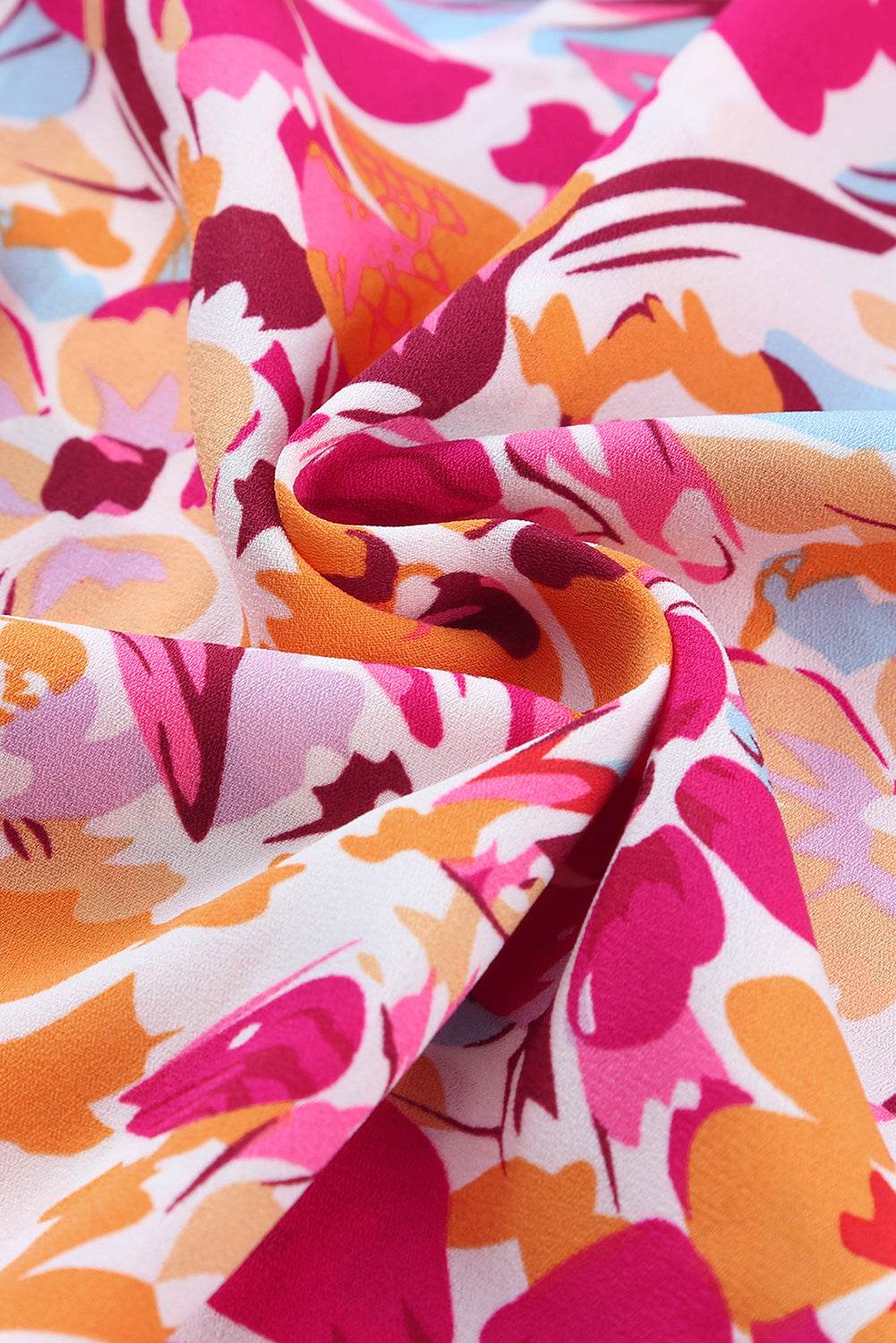 Fiery Red Flutter Sleeves Floral Print Top - 7 Semicolon Couture