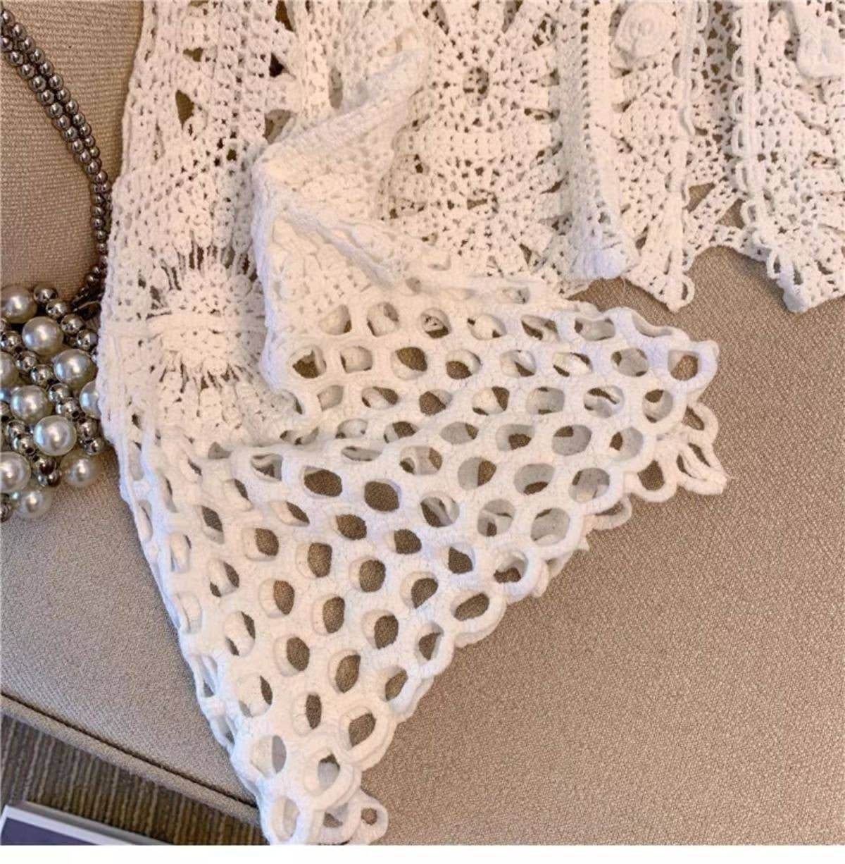 Bohemian Crochet Knit Cover-Up