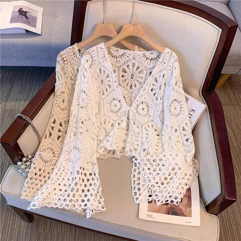 Bohemian Crochet Knit Cover-Up