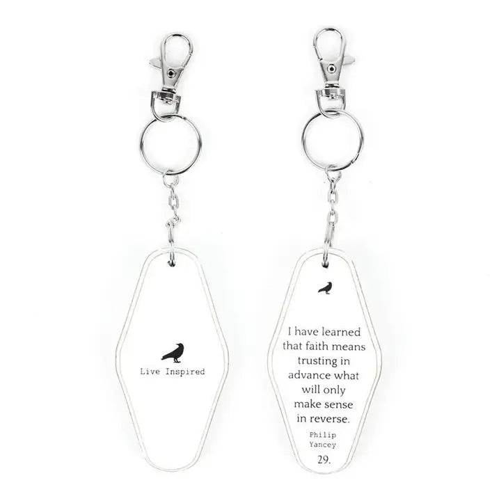 Faith Wooden Keychain - 7 Semicolon Couture