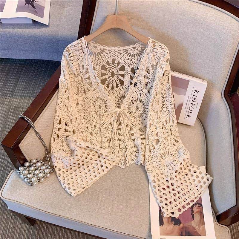 Bohemian Crochet Knit Cover-Up