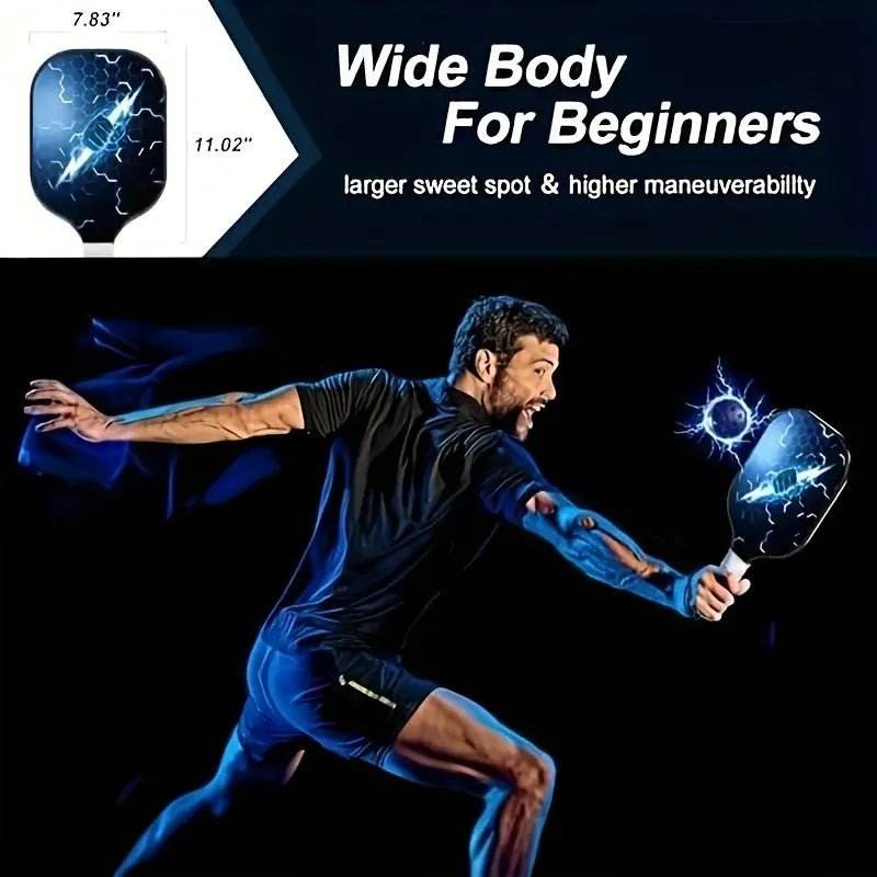 Fiberglass Pickleball Set Of 2 With Pickleball Paddles, and Bag Set - 7 Semicolon Couture