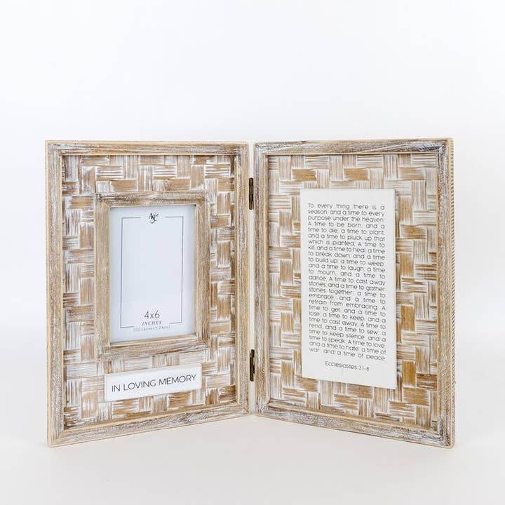 In Loving Memory- 12 x 16 Wood Folding Frame - 7 Semicolon Couture