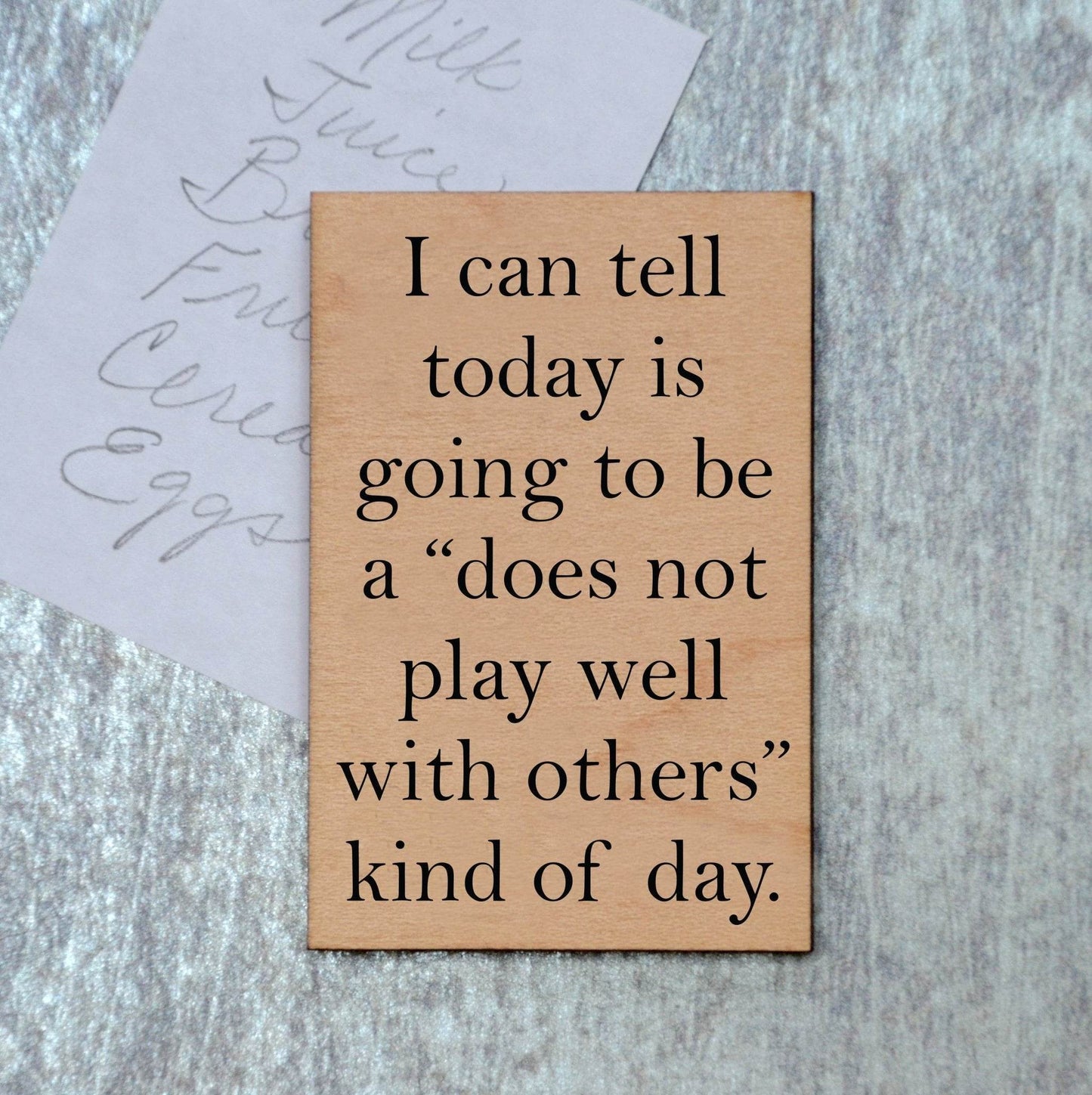 Does Not Play Well With Others -Funny Magnet - 7 Semicolon Couture