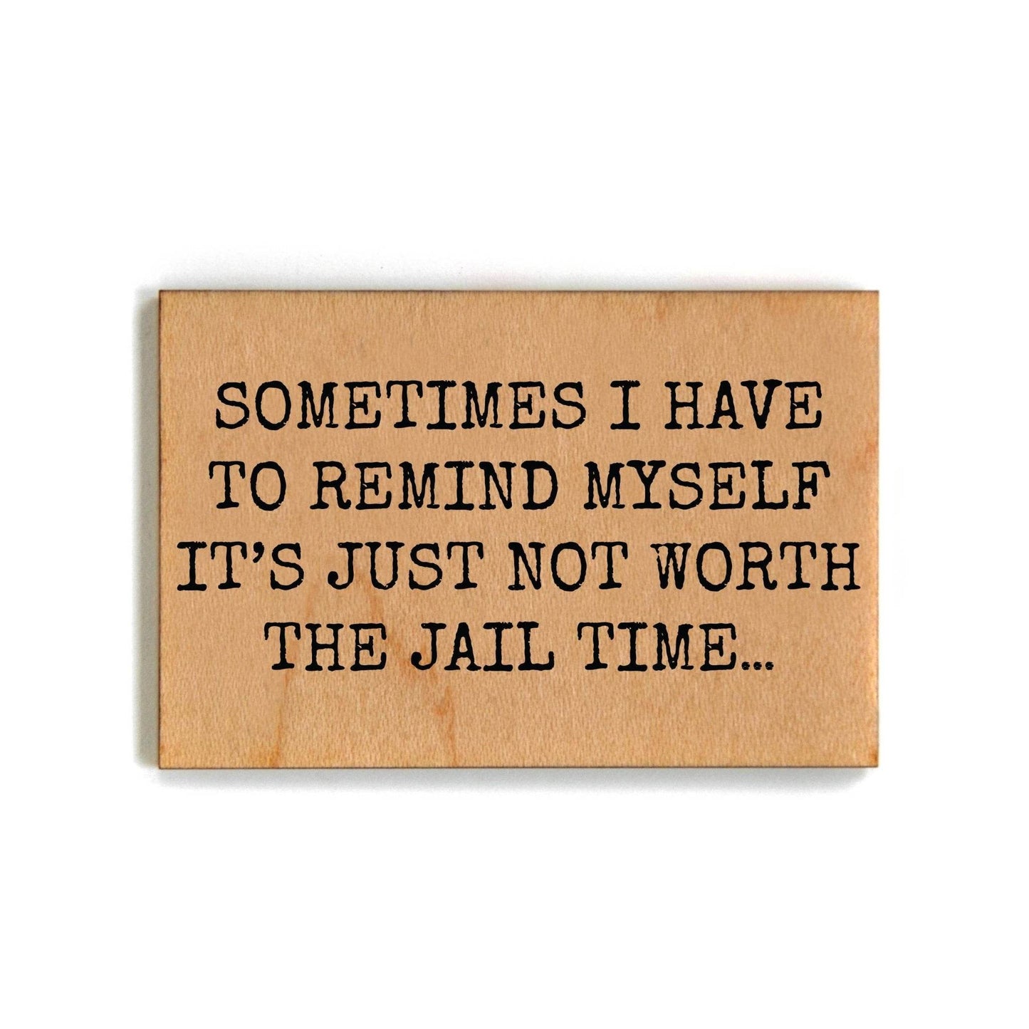 Not Worth The Jail Time -Funny Magnets - 7 Semicolon Couture