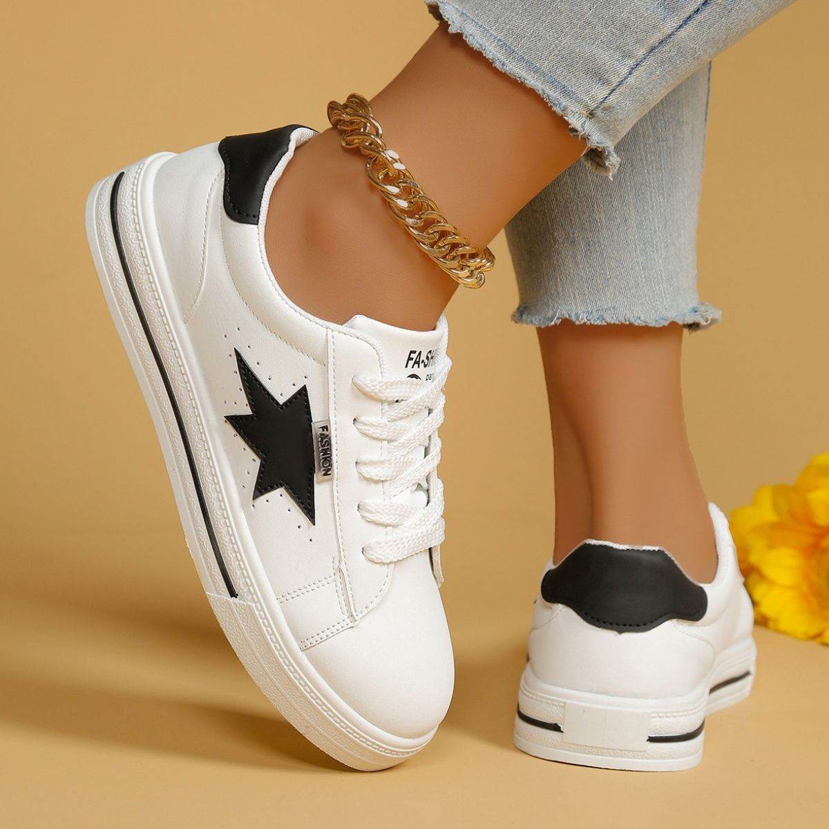 trendy-women-star-sneakers