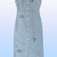 Denim dress with bow detailing