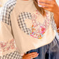 Floral Peace Heart Long Sleeve Top