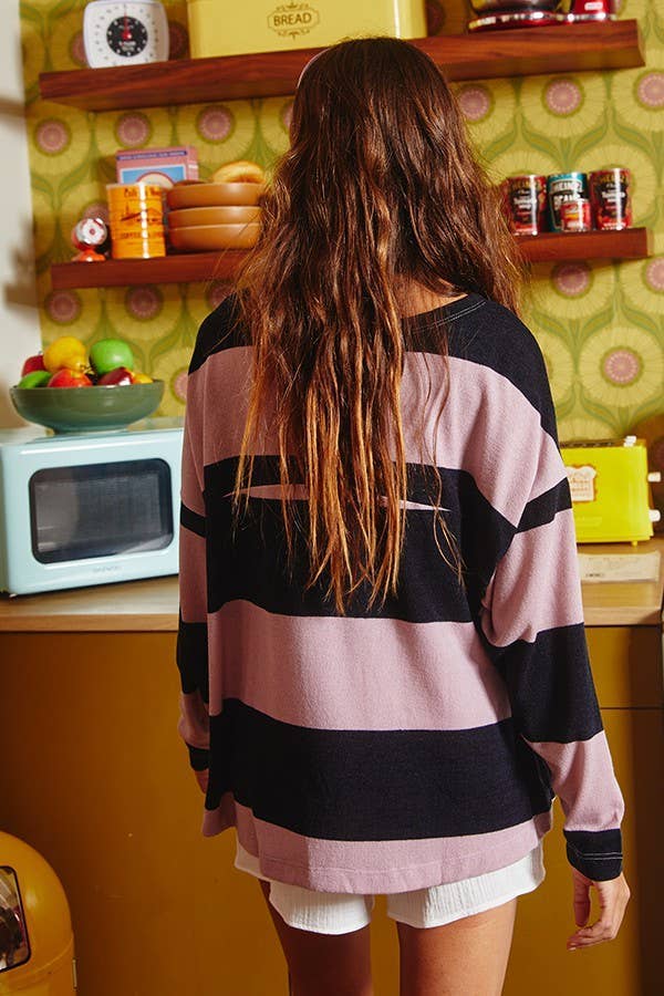 Color-block Number 22 Print Sweater