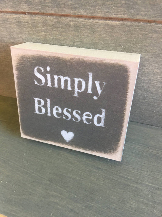 3X3-Simply Blessed SIGN