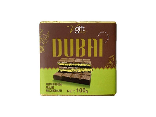 Pistachio Praline Dubai Chocolate Bar- 100 gr - 7 Semicolon Couture