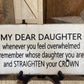 7x14- MY DEAR DAUGHTER-SUMMER- Sign