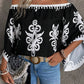 Boho Abstract Off Shoulder Blouse