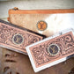 Upcycled LV Tooled Leather Cowhide Wallet Card Holder Boho