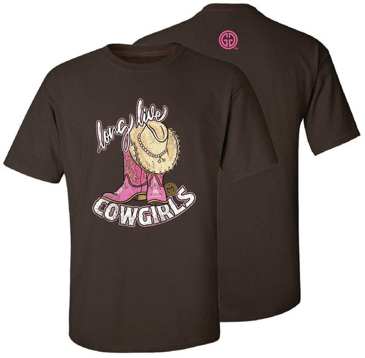 Long Live Cowgirls Country Western Short Sleeve Girlie Girl Originals Graphic Tee
