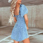 Slim Fit Denim Short Sleeve Dress