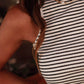 Striped Print Ribbed Knit Sleeveless Top - 7 Semicolon Couture