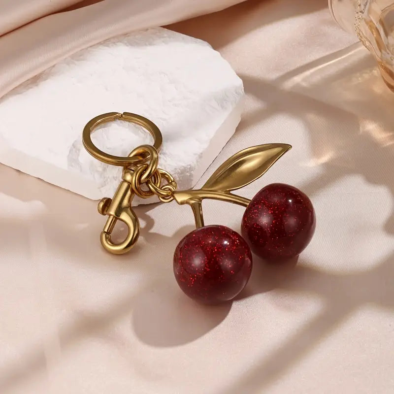 Cherry Resin Keychain/Bag Charm